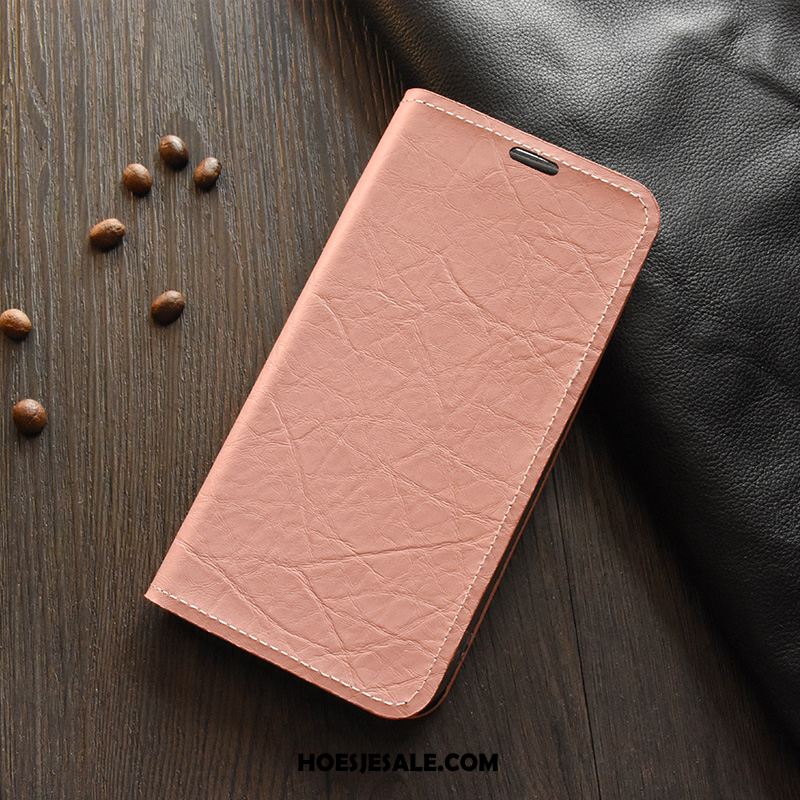 Oneplus 7 Hoesje Leren Etui Folio Roze Eenvoudige Mobiele Telefoon Sale