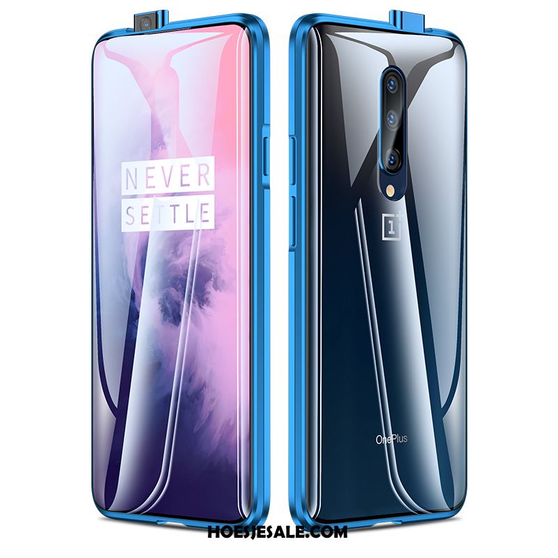 Oneplus 7 Pro Hoesje Magnetisch Omkeerbaar Net Red Blauw Bescherming Kopen