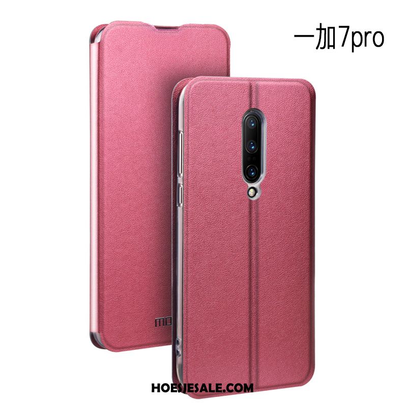 Oneplus 7 Pro Hoesje Rood Hoes Trend Clamshell Bescherming Kopen