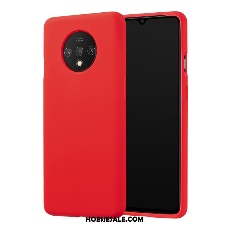 Oneplus 7t Hoesje Zacht Hard Fiber Mesh Rood Kopen