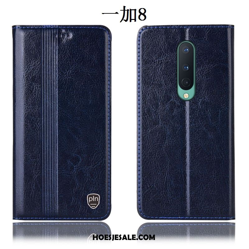 Oneplus 8 Hoesje Folio All Inclusive Mobiele Telefoon Diepe Kleur Leren Etui Kopen