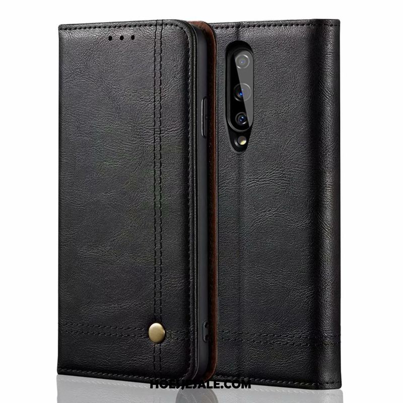 Oneplus 8 Hoesje Leren Etui Anti-fall Folio All Inclusive Zwart Aanbiedingen