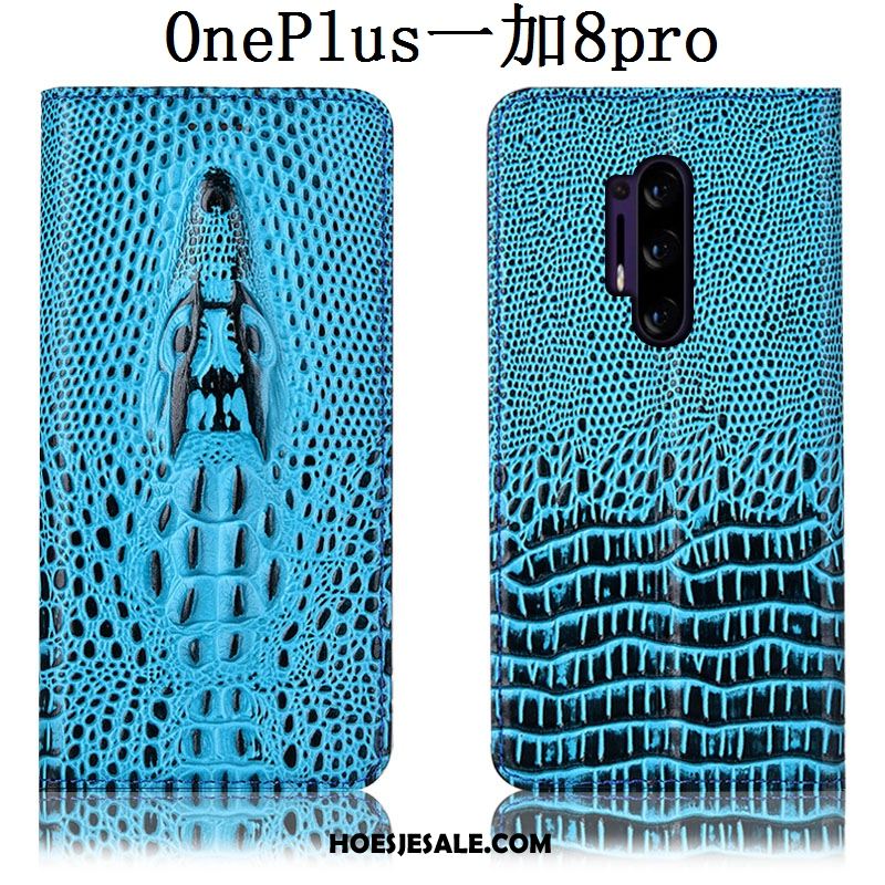 Oneplus 8 Pro Hoesje Mobiele Telefoon Krokodil Folio Leren Etui Hoes Korting