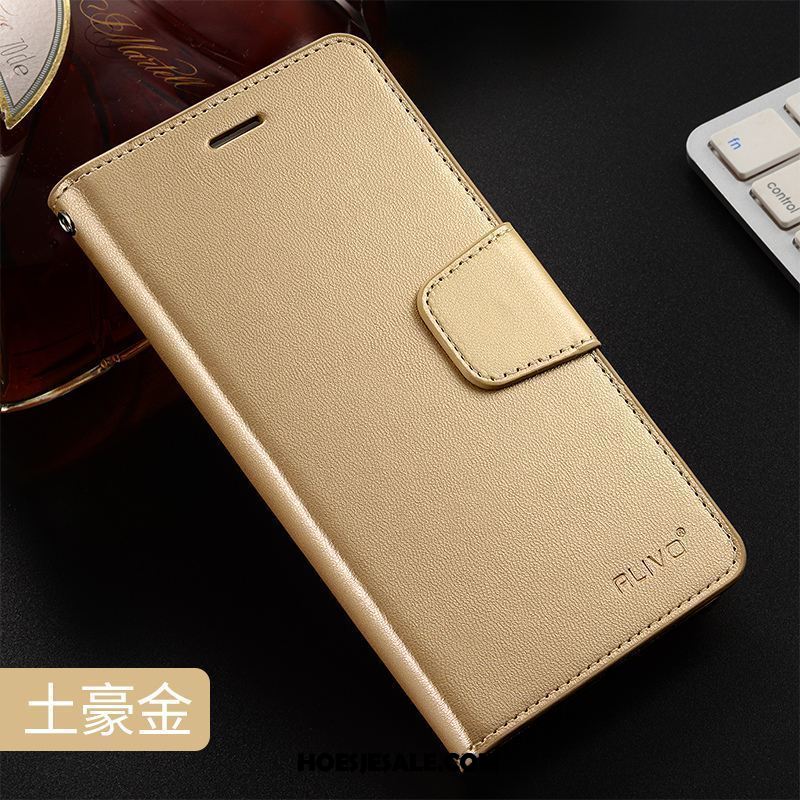 Oppo A3 Hoesje Anti-fall All Inclusive Goud Leren Etui Siliconen Kopen