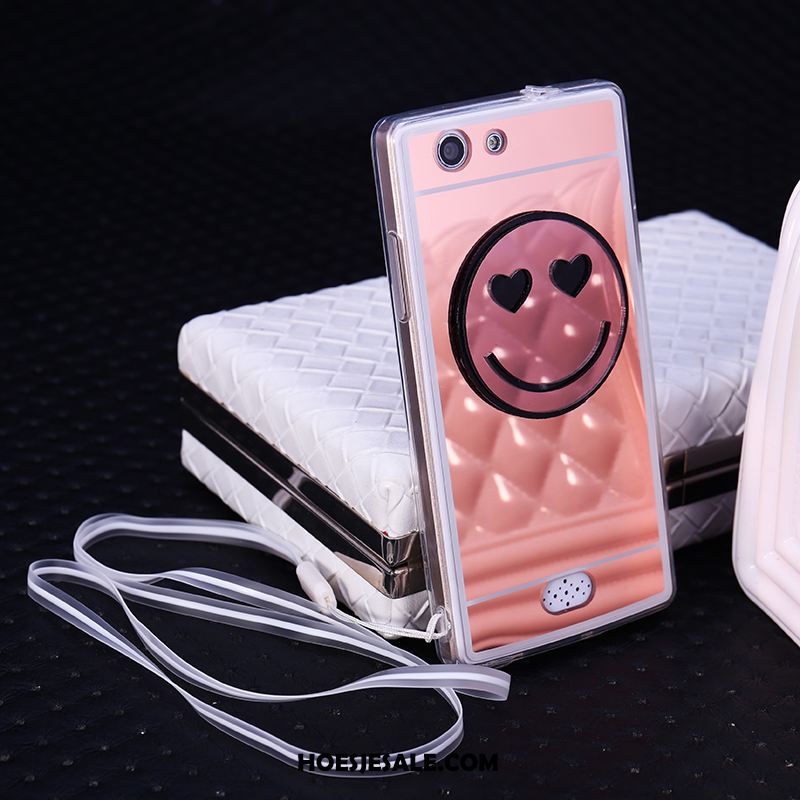 Oppo A31 Hoesje Roze Bescherming Smiley Hoes Hanger Aanbiedingen