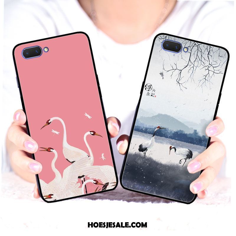 Oppo A5 Hoesje Scheppend Mobiele Telefoon Kunst Persoonlijk Roze Goedkoop