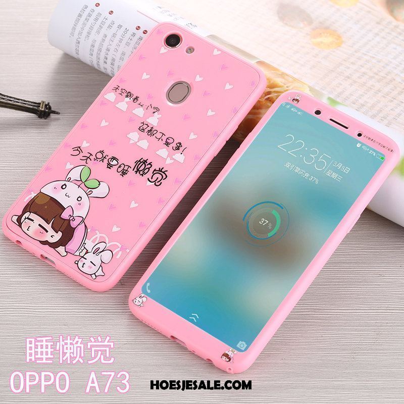 Oppo A73 Hoesje Anti-fall All Inclusive Siliconen Mobiele Telefoon Roze Kopen