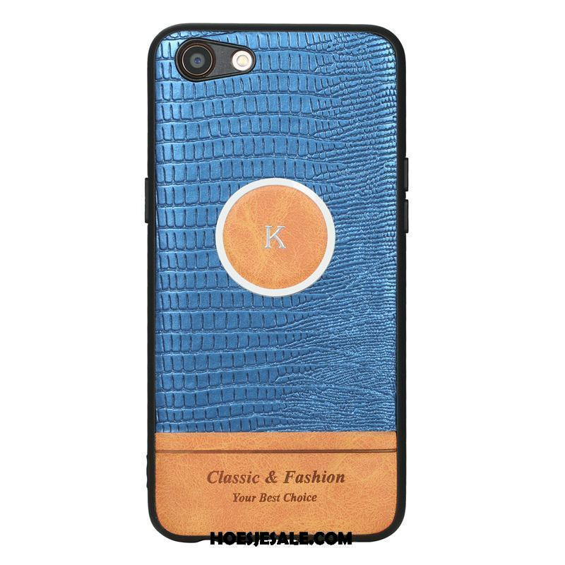 Oppo A83 Hoesje Hoes Zacht Mobiele Telefoon Blauw Auto Goedkoop