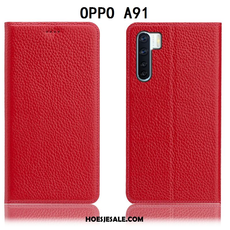 Oppo A91 Hoesje Soort Aziatische Vrucht Hoes Rood Mobiele Telefoon Anti-fall Goedkoop