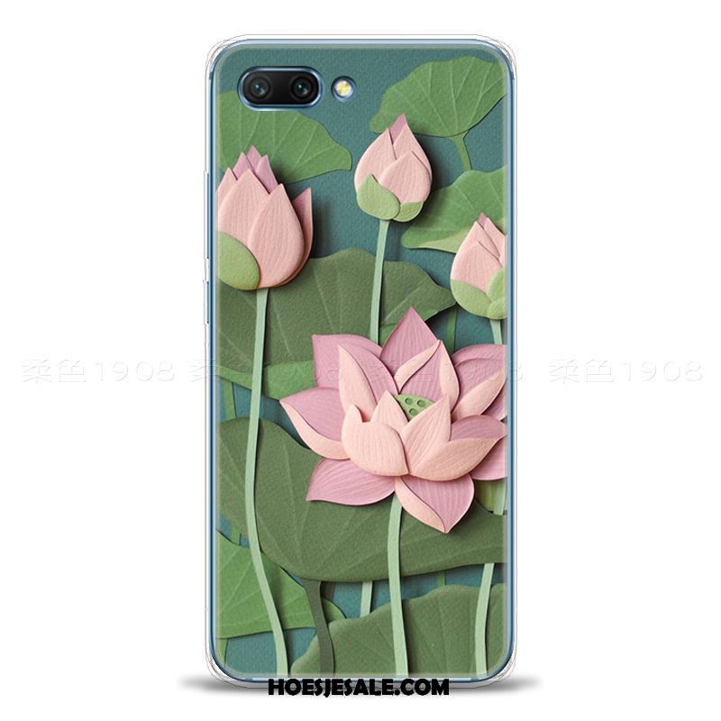 Oppo Ax5 Hoesje Siliconen Kunst Bloemen Hoes Vintage Goedkoop