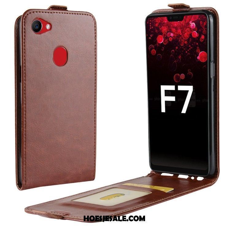 Oppo F7 Hoesje Hoes Folio Bescherming Leren Etui Mobiele Telefoon Goedkoop