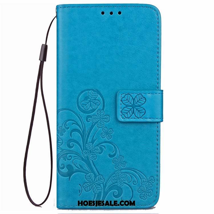 Oppo R15 Hoesje Leren Etui All Inclusive Zacht Bescherming Blauw Kopen