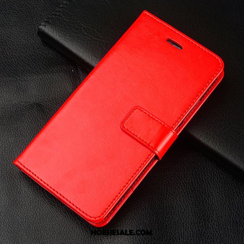 Oppo R15 Hoesje Mobiele Telefoon Zacht Rood Leren Etui Hoes Korting