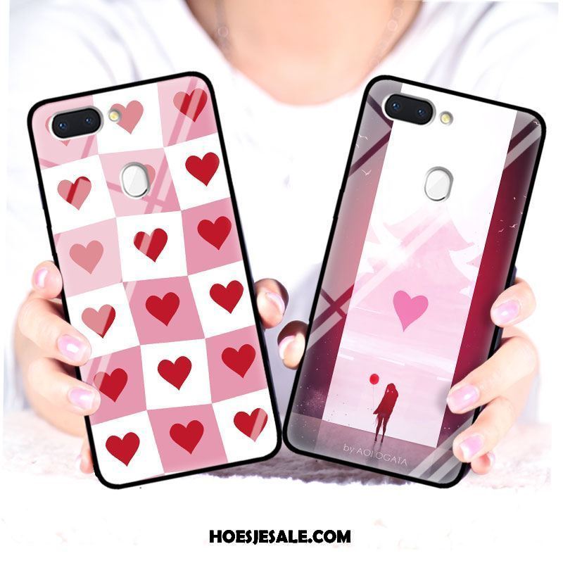 Oppo R15 Pro Hoesje Eenvoudige Persoonlijk Anti-fall Roze Mobiele Telefoon Sale