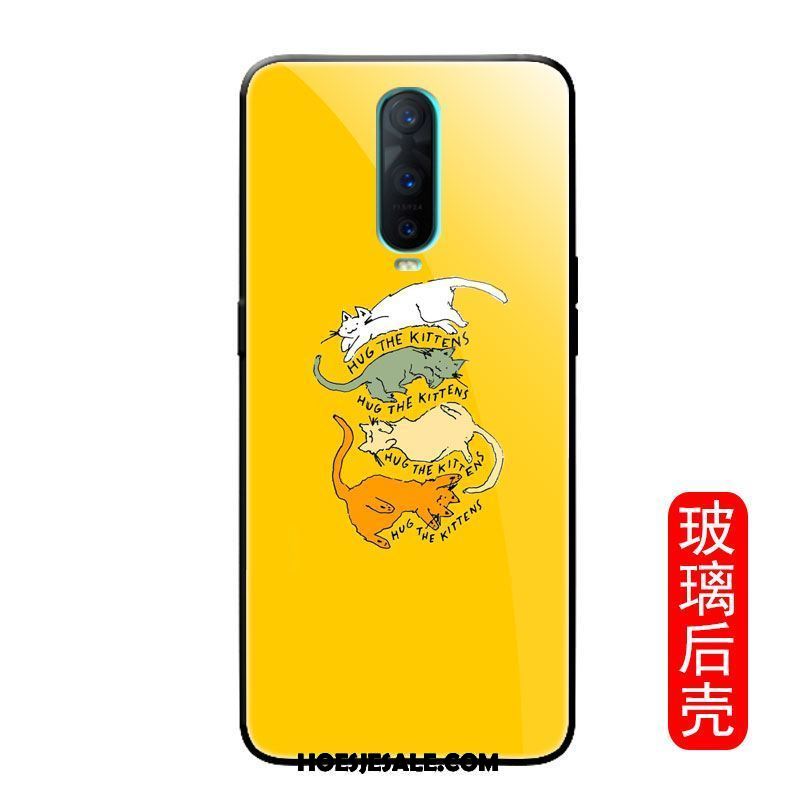 Oppo R17 Pro Hoesje Eenvoudige Trendy Merk Geel Mooie Grappig Korting