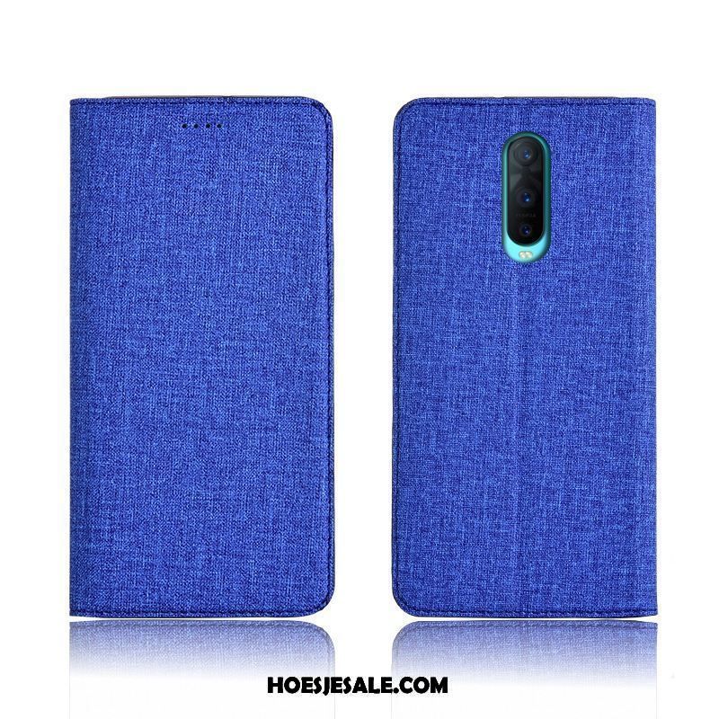 Oppo R17 Pro Hoesje Katoen En Linnen Clamshell Anti-fall Mobiele Telefoon Siliconen Kopen