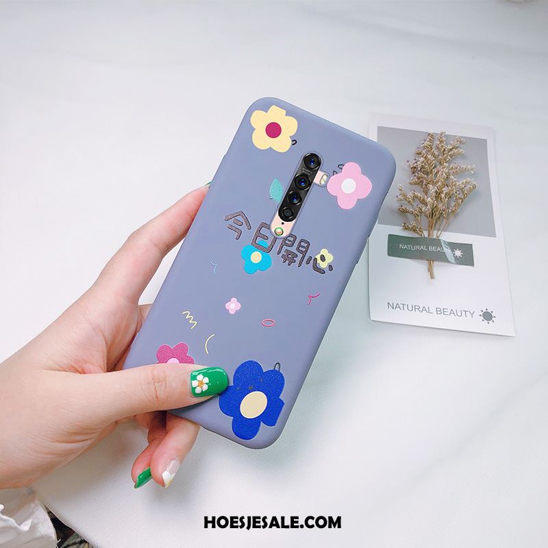 Oppo Reno 2 Hoesje Mobiele Telefoon Bloemen Siliconen Dun Hanger Sale