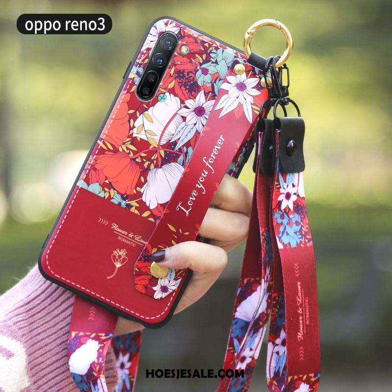 Oppo Reno 3 Hoesje Anti-fall Schrobben Siliconen Hoes Zacht Sale