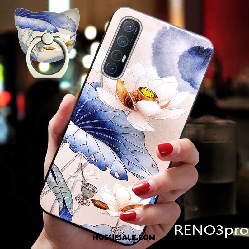 Oppo Reno 3 Pro Hoesje Hanger Trend Ondersteuning Bescherming Vintage Goedkoop