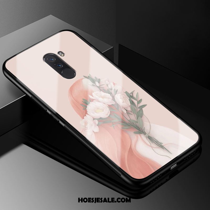 Pocophone F1 Hoesje Eenvoudige Hoes Gehard Glas Roze Mobiele Telefoon Kopen