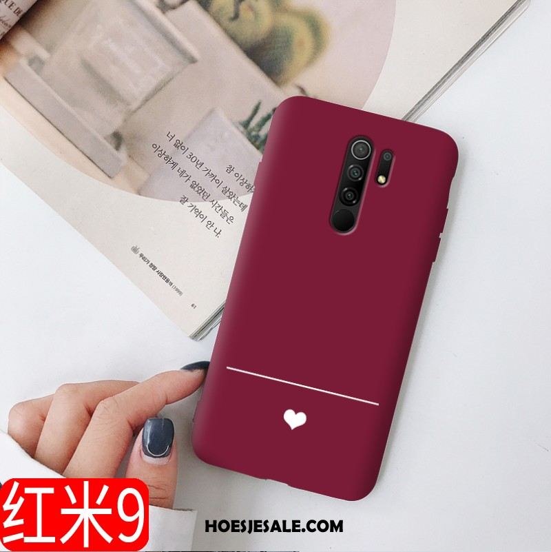 Redmi 9 Hoesje Rood Anti-fall Wijnrood Bescherming All Inclusive Sale