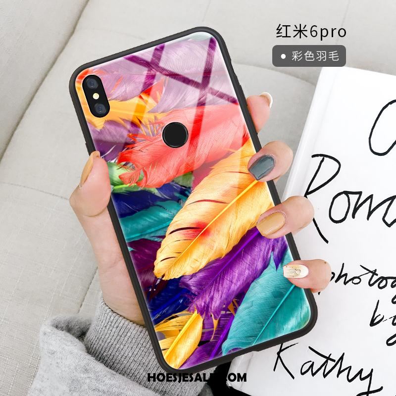 Redmi Note 6 Pro Hoesje Nieuw Spiegel Rood Siliconen Trendy Merk Goedkoop