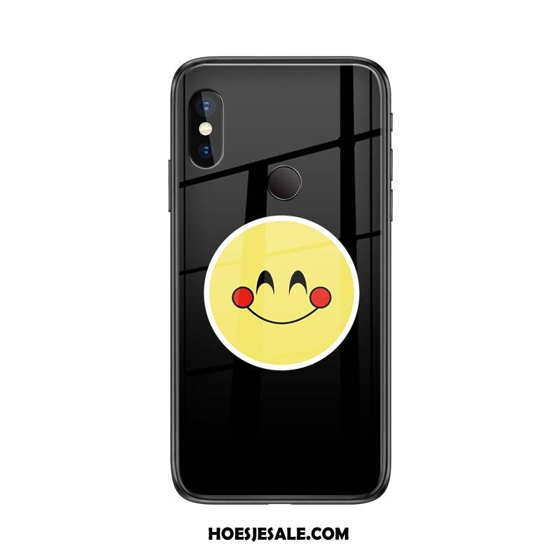 Redmi Note 6 Pro Hoesje Smiley Mini Rood Gehard Glas Zwart Kopen