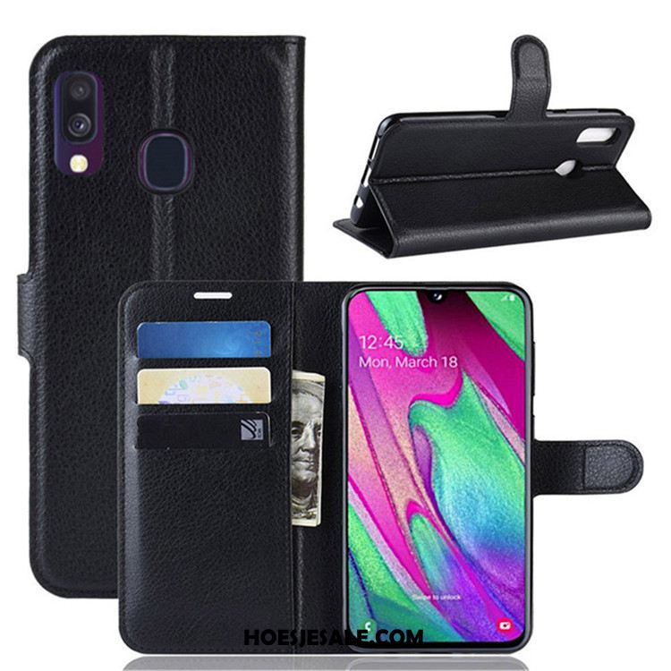 Samsung Galaxy A40 Hoesje Folio Leren Etui Mobiele Telefoon Ster Hoes Sale