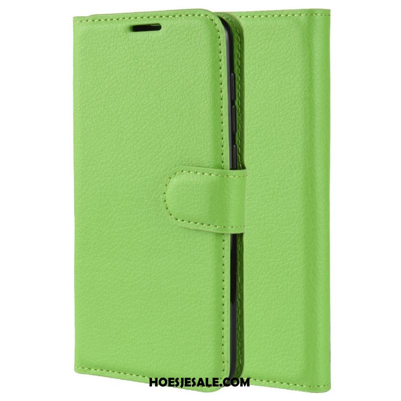 Samsung Galaxy A40 Hoesje Patroon Leren Etui Soort Aziatische Vrucht Ster Groen Sale