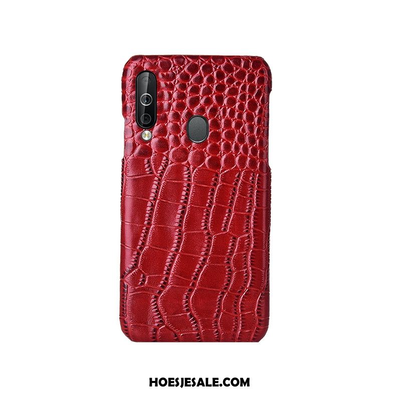 Samsung Galaxy A40s Hoesje Patroon Bescherming Echt Leer Anti-fall Hoes Online