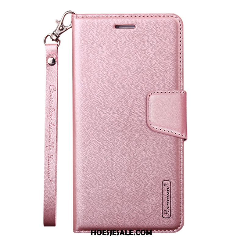 Samsung Galaxy A41 Hoesje Mobiele Telefoon Roze Anti-fall Leren Etui All Inclusive Korting