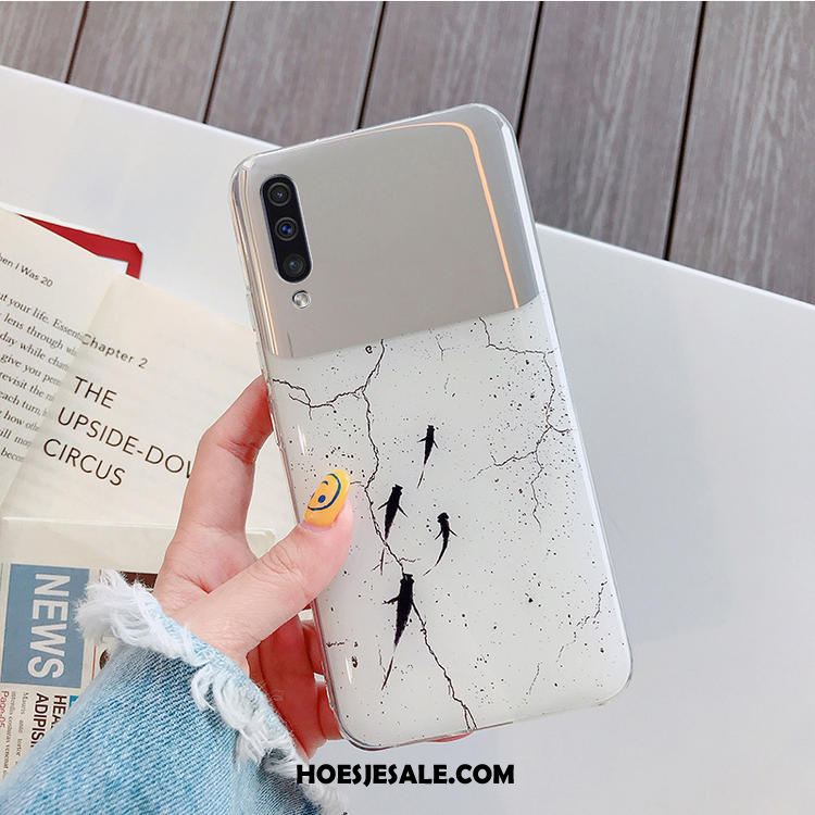 Samsung Galaxy A50s Hoesje Eenvoudige Spiegel Wit Bescherming Anti-fall Goedkoop