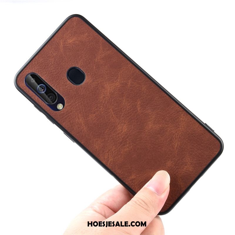 Samsung Galaxy A60 Hoesje Bruin Hoes Bescherming Mobiele Telefoon Vintage Korting