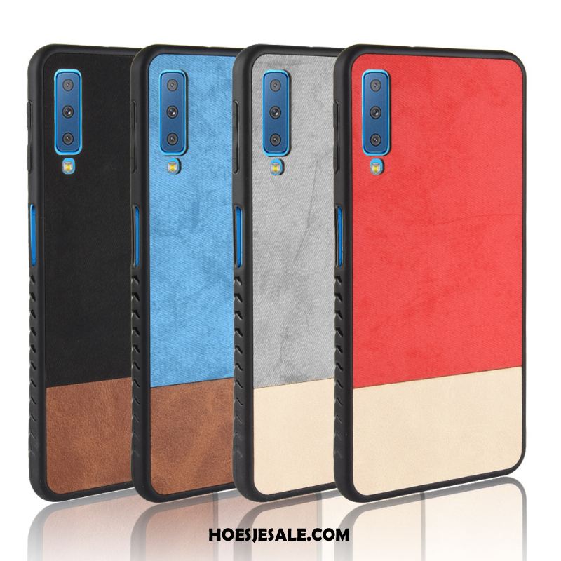 Samsung Galaxy A7 2018 Hoesje Bescherming Ster Rood Gemengde Kleuren Hoes Kopen