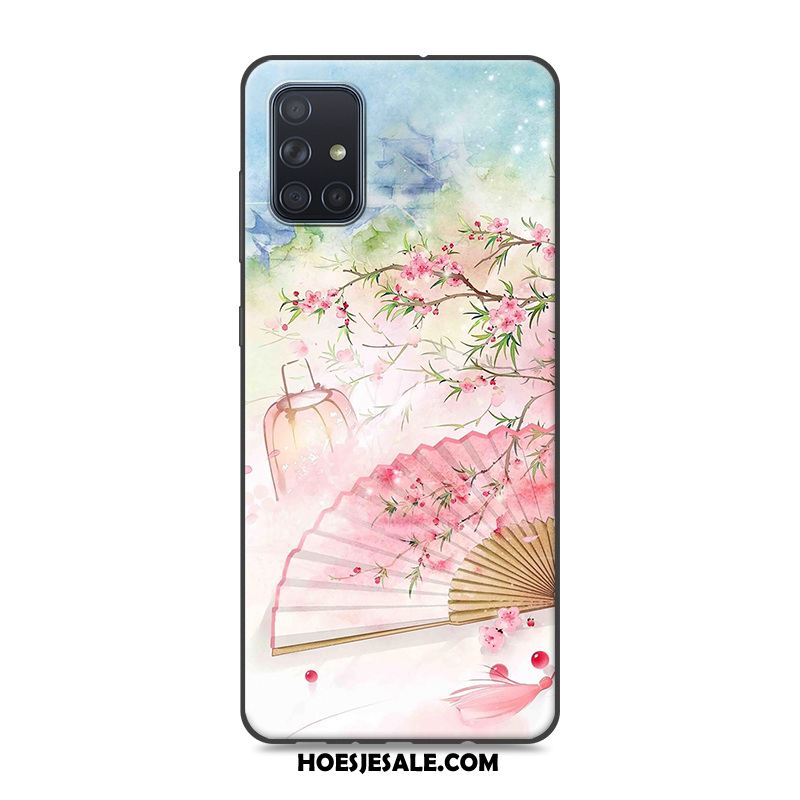 Samsung Galaxy A71 Hoesje Hoes Chinese Stijl Bescherming Roze Ster Online