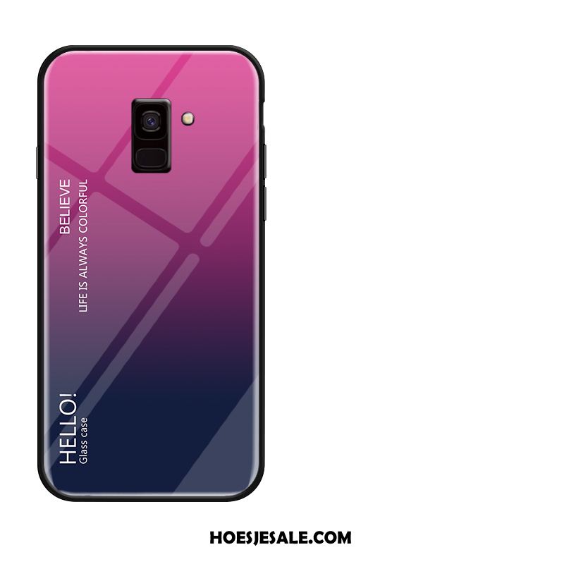 Samsung Galaxy A8 2018 Hoesje Ster Zacht Gehard Glas Hoes Bescherming Sale