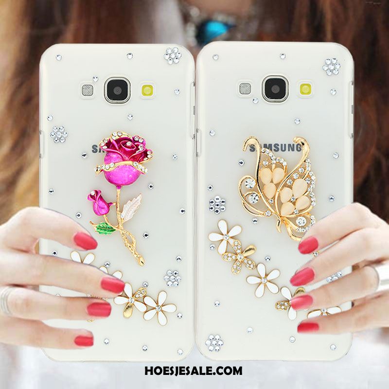 Samsung Galaxy A8 Hoesje Anti-fall Met Strass Trend Wit Mobiele Telefoon Kopen