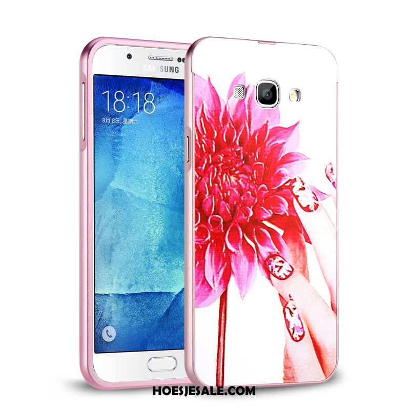 Samsung Galaxy A8 Hoesje Hard Hoes Omlijsting Achterklep Metaal Kopen