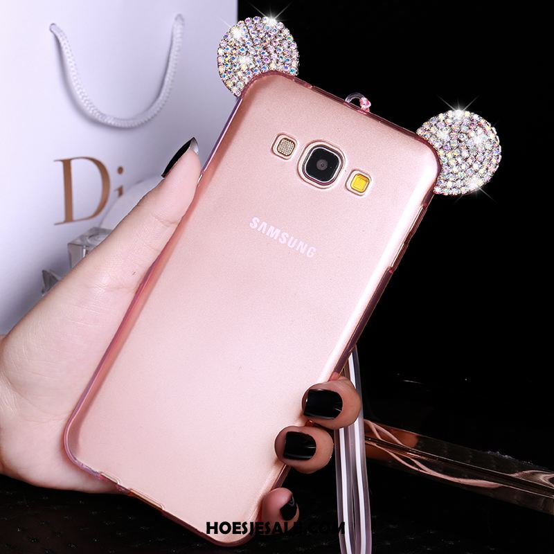 Samsung Galaxy A8 Hoesje Met Strass Zacht Mobiele Telefoon Roze Spotprent Korting