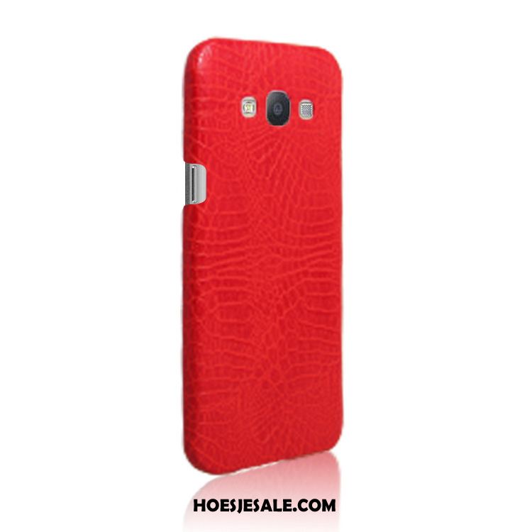 Samsung Galaxy A8 Hoesje Rood Ster Leren Etui Hard Anti-fall Sale