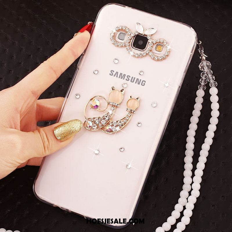 Samsung Galaxy A8 Hoesje Roze Mooie Anti-fall Hoes Hanger Goedkoop