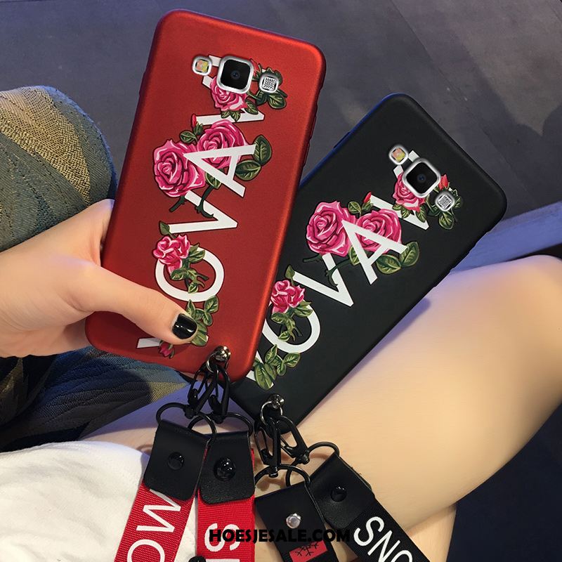 Samsung Galaxy A8 Hoesje Trend Ster Anti-fall Siliconen Rood