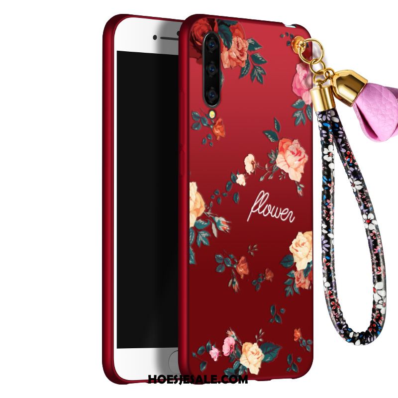 Samsung Galaxy A90 5g Hoesje All Inclusive Rood Anti-fall Zacht Siliconen Sale