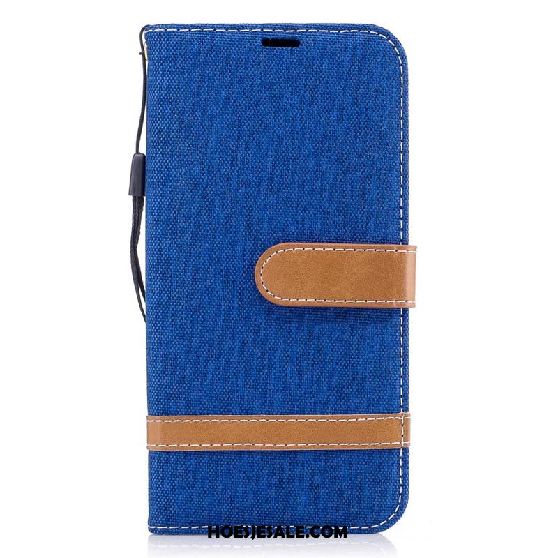 Samsung Galaxy J3 2017 Hoesje Blauw Leren Etui Bescherming Hoes Clamshell Kopen