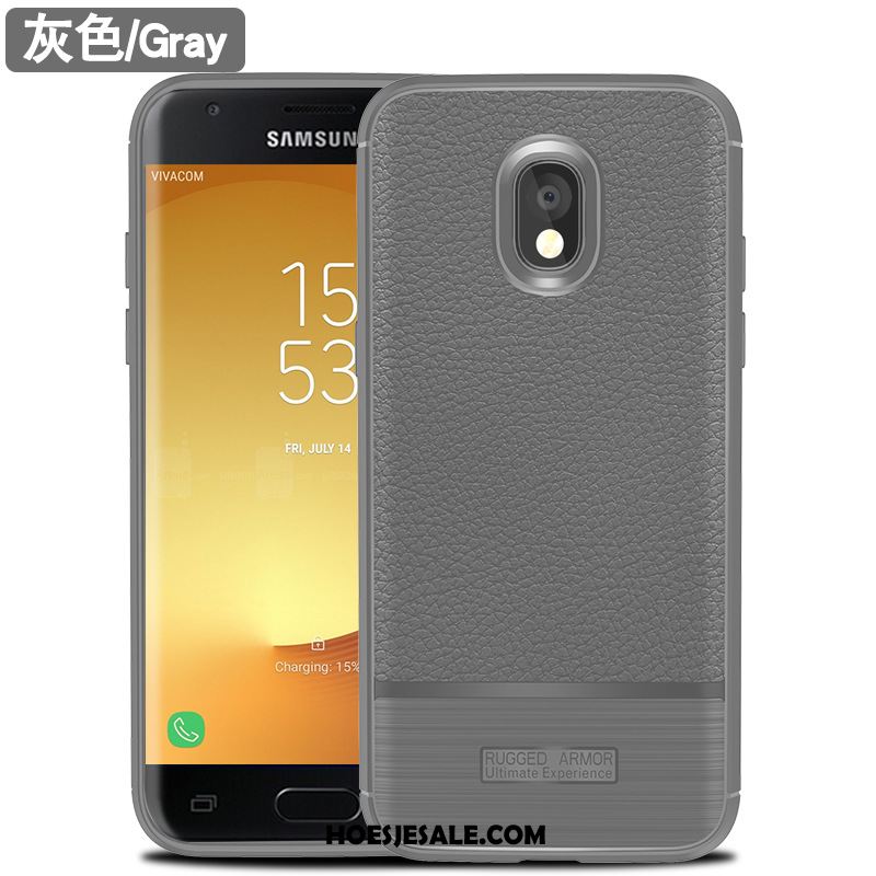 Samsung Galaxy J7 2017 Hoesje Europa Ster Bescherming Anti-fall Grijs Online