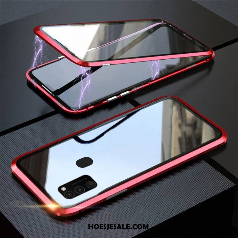 Samsung Galaxy M30s Hoesje Hoes Omkeerbaar Mobiele Telefoon Anti-fall Net Red Online