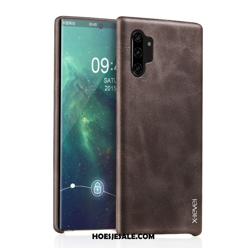 Samsung Galaxy Note 10+ Hoesje Ster Bescherming Diepe Kleur Vintage Anti-fall Goedkoop