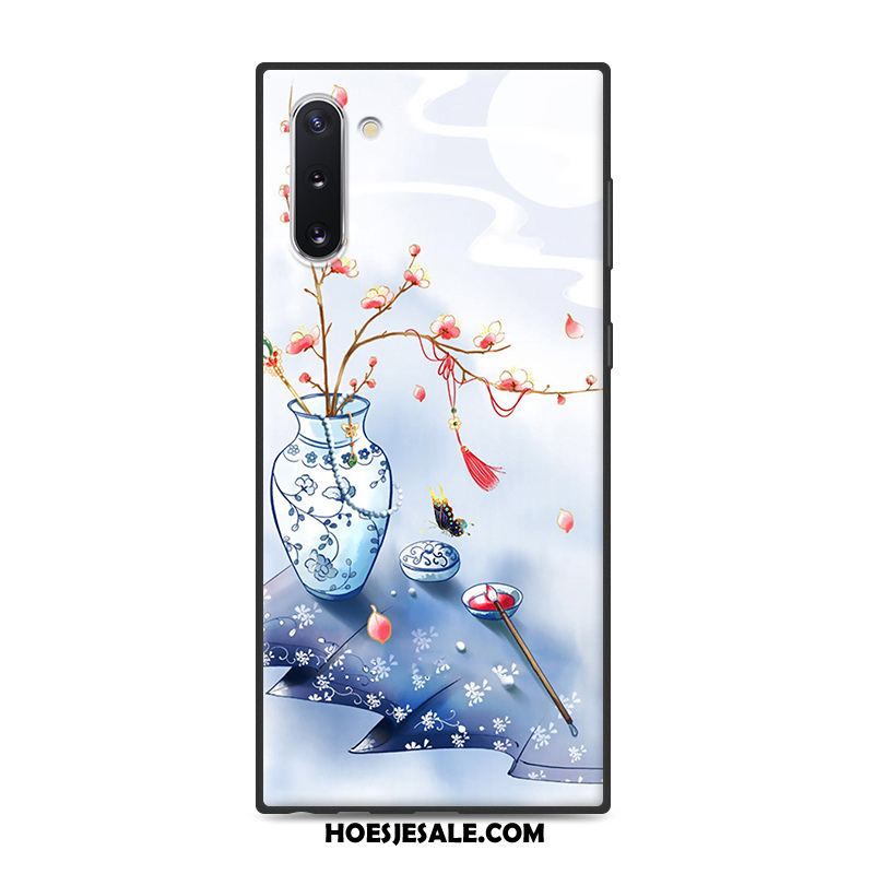 Samsung Galaxy Note 10 Hoesje Vintage Hoes Blauw Ster Mobiele Telefoon Goedkoop