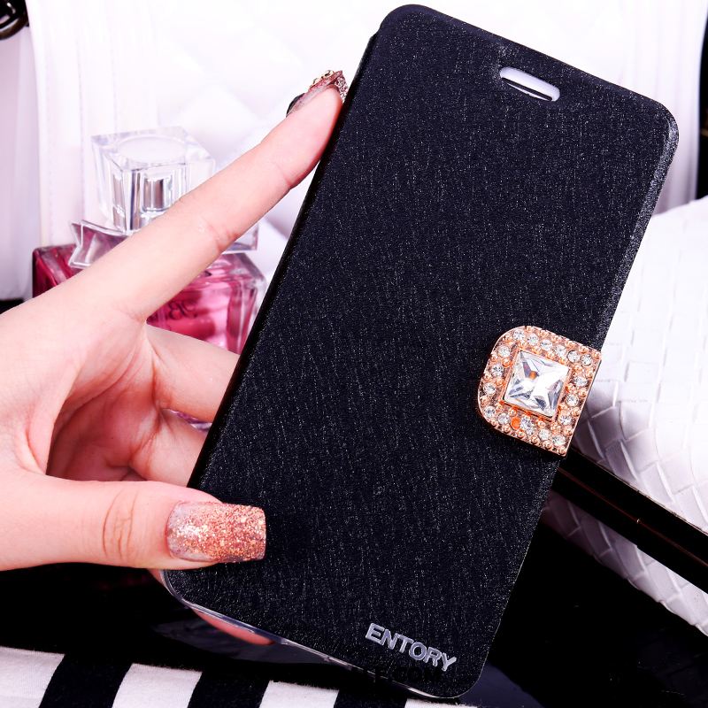 Samsung Galaxy Note 4 Hoesje Anti-fall Hoes Leren Etui Folio Zwart Korting