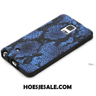 Samsung Galaxy Note 4 Hoesje Bescherming Hoes Echte Patroon Blauw Sale